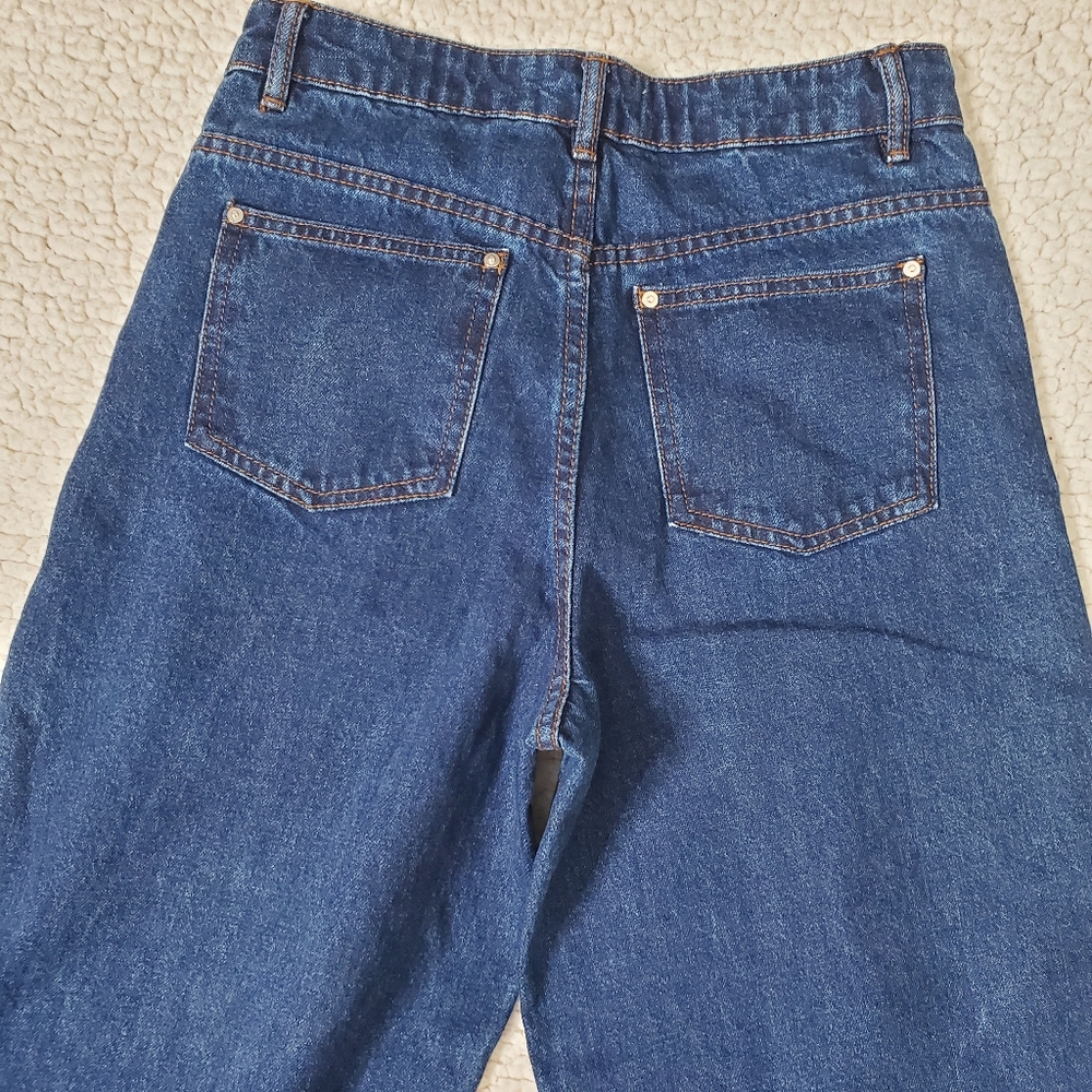 Zara TRF Collection Wide Leg Cropped Jeans Size 2 - Picture 8 of 12